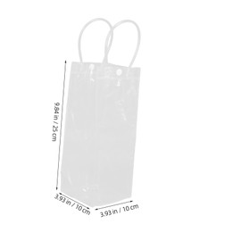 STOBAZA 5-Pack Portable Collapsible Wine Ice Bags PVC Leakproof Coolers for Outdoor Parties and Cold Beverages