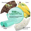 Compostable Trash Bags 1.2 Gallon 150 Packs,AYOTEE Small Compost Bags,Small