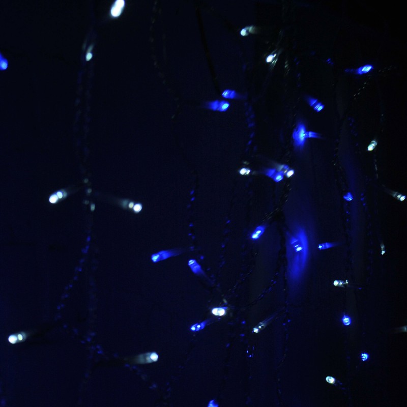 JnDee Safe Voltage Fully Weatherproof Icicle Christmas Fairy Lights Blue