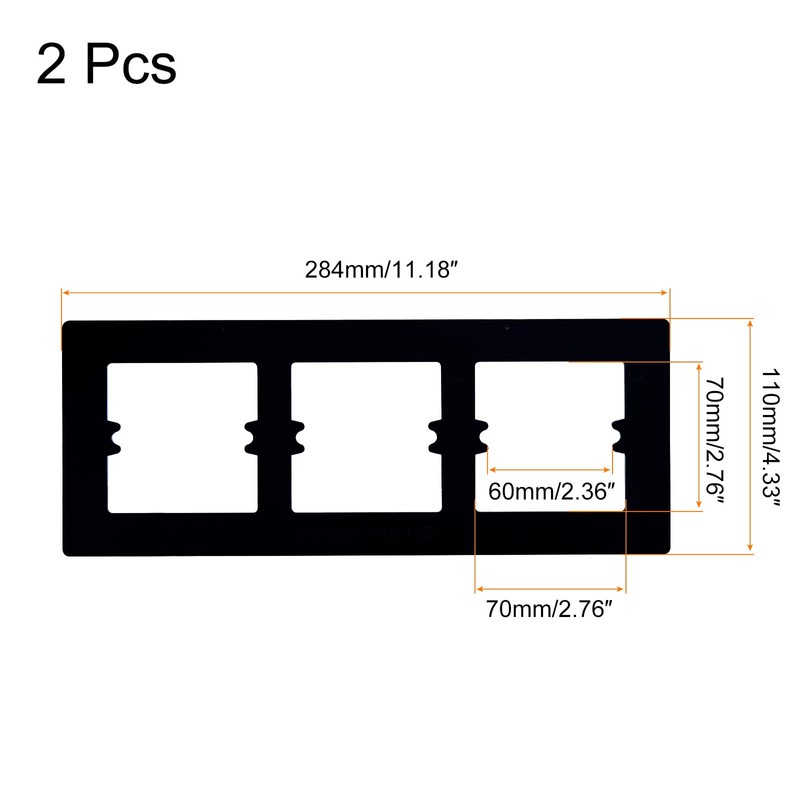 sourcing map Switch Surround Plate Wall Panel Decoration Three Gang