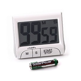 edi-tronic Egg Timer with Countdown with Magnetic Holder Foot Count-Up Stopwatch Large Display