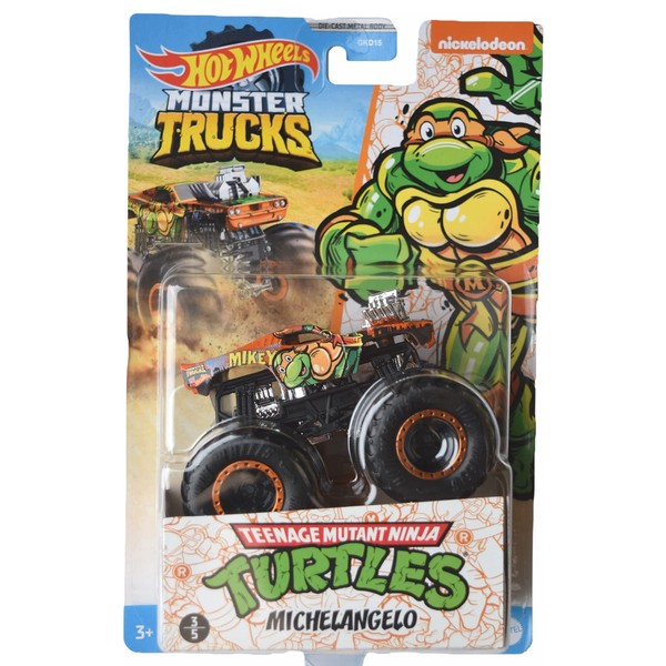 Hot Wheels Monster Trucks Michelangelo [TMNT] 1:64 Scale 3/5 Scale