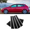 6pcs Window Pillar Post Trim Anti Scratch Glossy Black B