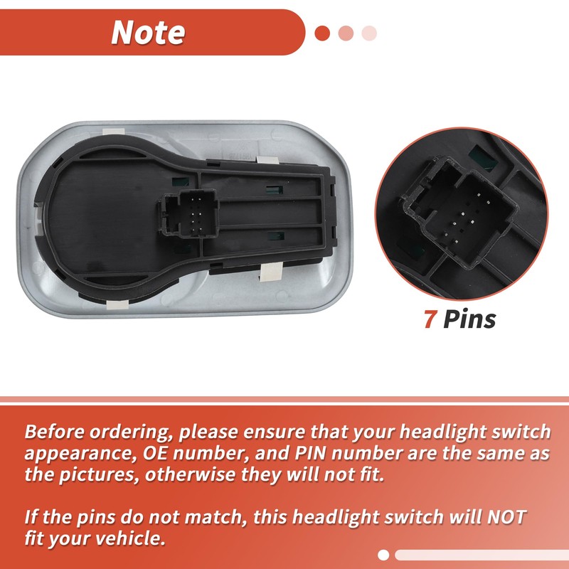 SWITCHRISE Headlight Switchch for Ram 1500 2019-2021 Headlamp Dimmer Switch