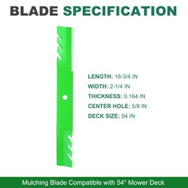 JSXDNWYJ 115-2454-03 115-4999 Mulching Blades Fit Toro 54" Deck MX5400 MX5480 ZX5400 ZX5420 ZX5450 (3 Pack)