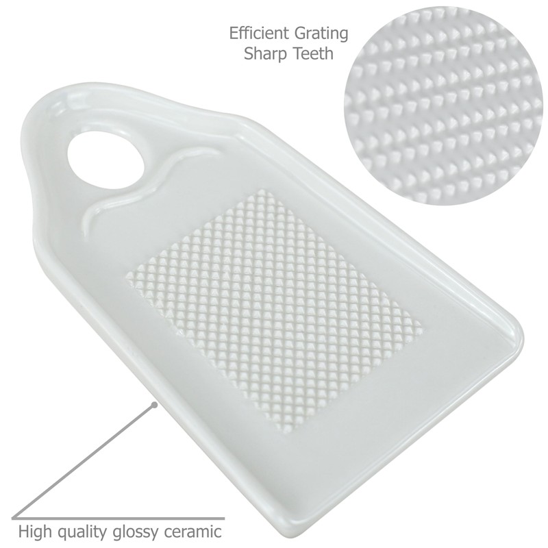 EIKS Porcelain Grater Plate for Grinding Wasabi Ginger Cheese Lemon