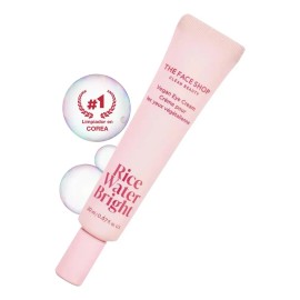 The Face Shop - Rice Water Bright - Crema Coreana para Contorno de Ojos Vegana de Agua de Arroz | Anti-Ojeras Oscuras y Líneas Finas | K-...