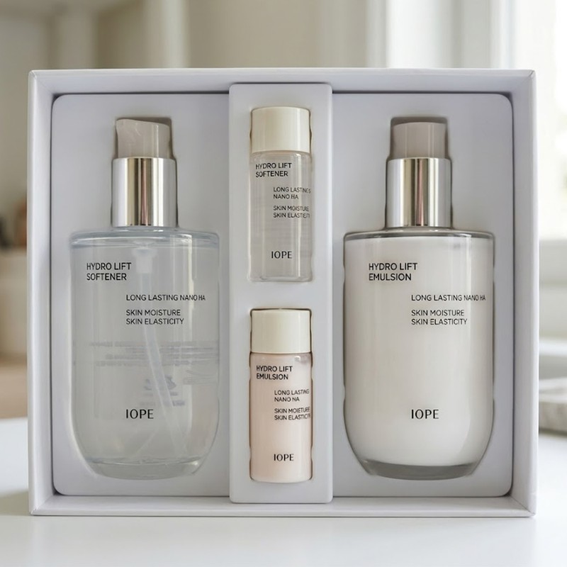 IOPE Hydro Lift 2 Piece Set Collagen Hyaluronic Acid Whitening