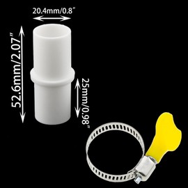 DGZZI 2 Sets Drain Connector Hose Washer Extension Adapter Washer Drain Extension Hose Stainless Steel Clamp Suitable for Washing Machine and Dishwasher Hose