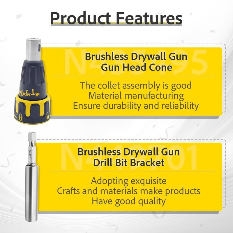N435495 Drywall Gun Nose Cone，N449701 619773-02 Drywall Gun Bit Holder