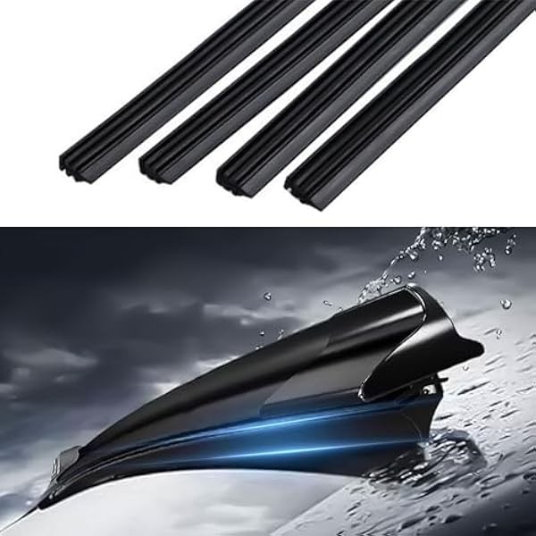 4PCS Wiper Blade Refill, Universal Car Accessories, 26" Adjustable Size