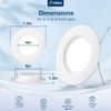 Amico 4 Pack 5/6 inch 5CCT LED Recessed Lighting, Dimmable,