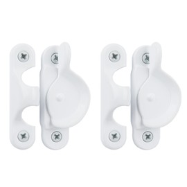 HASWARE Metal Window Sash Lock - Weatherproof and Rust-Resistant Design, Great for Cottages, Apartments, and Rental Homes (1, White)