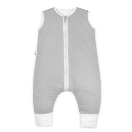 Ehrenkind® Baby Sleeping Bag with Feet 2.5 TOG Organic Cotton All-Year Sleeping Bag Baby Oeko-Tex Sleeping Bag Winter and Summer Sleeping Bag Children, lightgrey