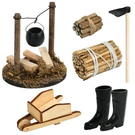 Miniature Campfire, Dollhouse Campfire Mini Campfire Gnome Accessories, Fire Pit Miniature Christmas Campfire Nativity, 1:12 Miniature Dollhouse Accessories, Gnome Miniature Accessories