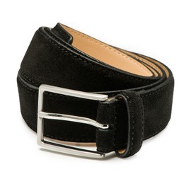 Riemen & Co Bobby Men's Belt Suede Width 3.5 cm, black