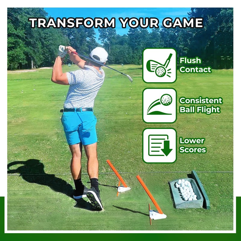 Golf Swing Training Aid - Alignment Discs & Rods |