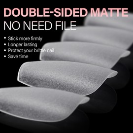 AILLSA Nail Tips - Short Coffin Soft Gel Tips 450PCS Pre-shaped Matte Full Cover Press On Nails Coffin Fake Nail Tips False Gelly Nails for Soak Off Nail Extensions Portable Box for Nail DIY 15 Sizes