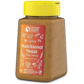 USimplySeason Spicy Nutritional Yeast Seasoning (4.8oz) - Sprinkle, Season, Savor Plant-Based "Cheesy" Bliss!