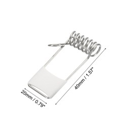 PATIKIL 40 x 20 mm Ceiling Light Spring Clamps Pack of 30 Emitting Diode Recessed Light Accessories Mounting Brackets for Ceiling Lamp White