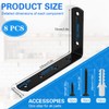 CYNNXIA 8 PCS Shelf Brackets Heavy Duty Floating Shelf Brackets