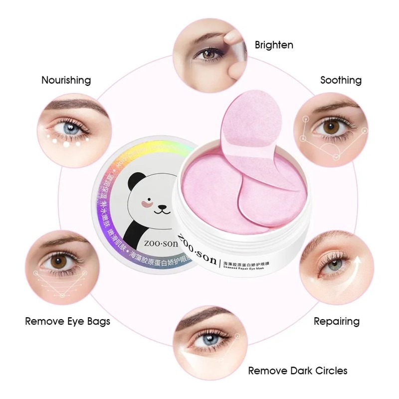 Parches Hidrogel Ojos Colágeno Mevech Elimina Ojeras Unidades