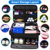 Golf Trunk Organizer With Shoe Storage, Multi-Compartment Car Storage Box