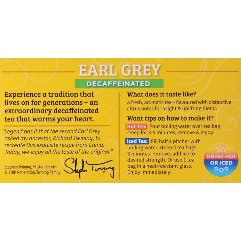 Twinings Earl Grey Decaf Tea, 20 Count