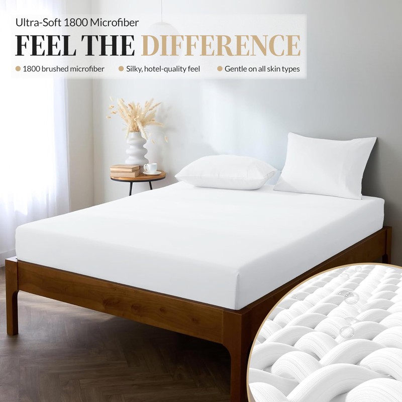 Brit Cotton Microfibre Fitted Sheet Super King 40cm/16inches Extra Deep