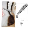 Baluue 2pcs Fine Tipped Tweezers Eyelid Tweezers for Women Metal