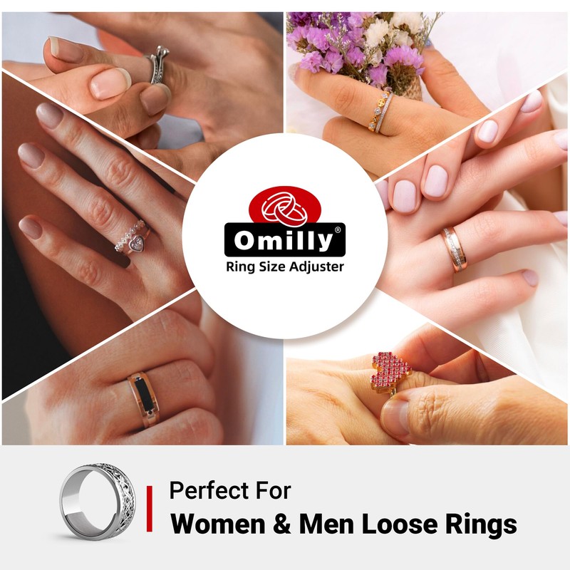 Omilly Ring Sizers for Loose Rings, 144-Pack 16 Sizes 6