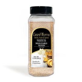 GranAroma Yellow Mustard Seeds, Mild Flavor, Dips & Dressings, For Homemade Mustard (1.25 Pound)