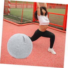 Parliky Yoga Ball Protective Case Yoga Balls Case Handle Handheld Yoga Balls Sleeve Yoga Balls Cover 55cm Anti-Static Breathable Random Color