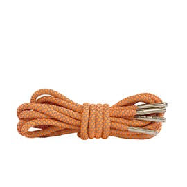 VASGO Round Shoelaces Reflective for Boots [10 Different Lengths Thick 12 Colors] (51inch/130cm, Orange)