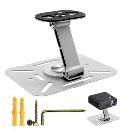 WYYFXY® Projector Mount Silver Projector Mount 360° Projector Ceiling Mount Swivel Projector Stand with 1/4 Inch Screw Interface Mini Projector Stand for Office Home Cinema Playroom