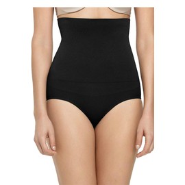 Yummie Women's Plus Size Cameo Seamless High Waist Shapewear Brief, Black, Small/Medium