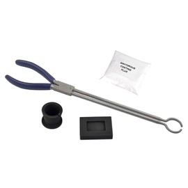 1 oz Gold Smelting Kit for Melting Precious Metals with a Torch Graphite Crucible Cup, Tongs, Graphite Mold, Flux