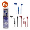 Maíz 3pz Audifonos Alambricos In-ear Jack 3.5mm Manos Libres Pc