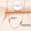 TJC Solitaire Necklace White Cubic Zirconia CZ in Rose Gold