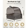 Pawfly Bird Bath for Cage, Parakeet Bath, Parakeet Bird Bath,