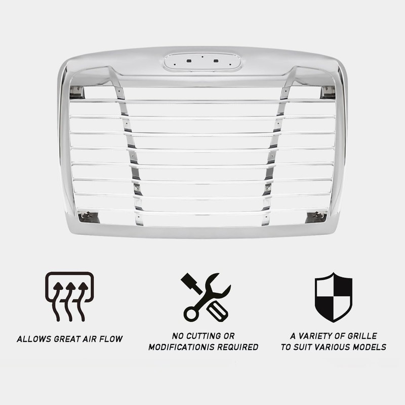 Front Hood Radiator Grille Without Bug Screen Compatible With 2005+