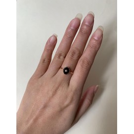 FAMIVES Vintage Black Onyx Engagement Ring for Women Gold Art Deco Solitaire Wedding Ring Unique Oval Cut Stone Anniversary Jewelry Size 10