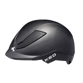 KED Unisex Jugend Pina Fahrradhelm, Black Script matt, S (50-53cm)