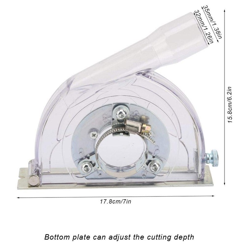 Angle Grinder Dust Collection Attachment Cutting Dust Shroud for 100/125/150mm