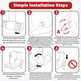 GVODE Vegetable Cutter Accessory for Bosch Mum 5 Food Processor, Cheese Grater, Vegetable Grinder with 3 Stainless Steel Blades