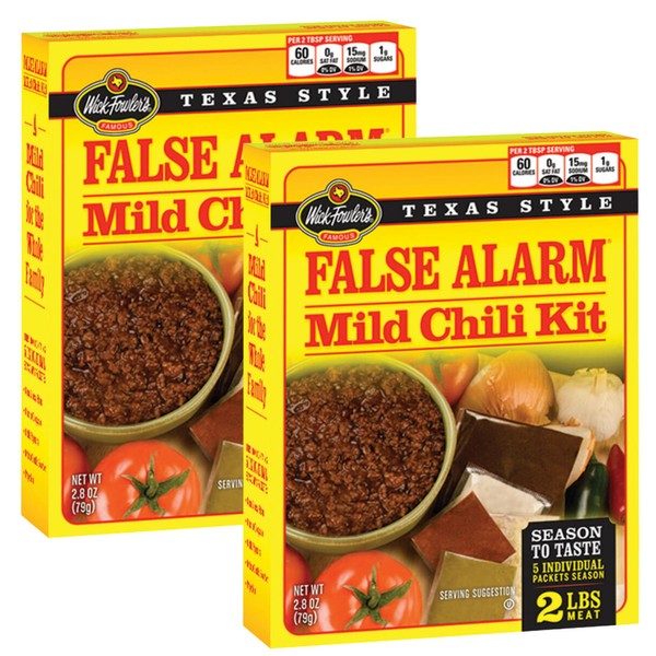 Wick Fowler's kit de chile suave falsa alarma, 3.03 oz (Paquete de 2)