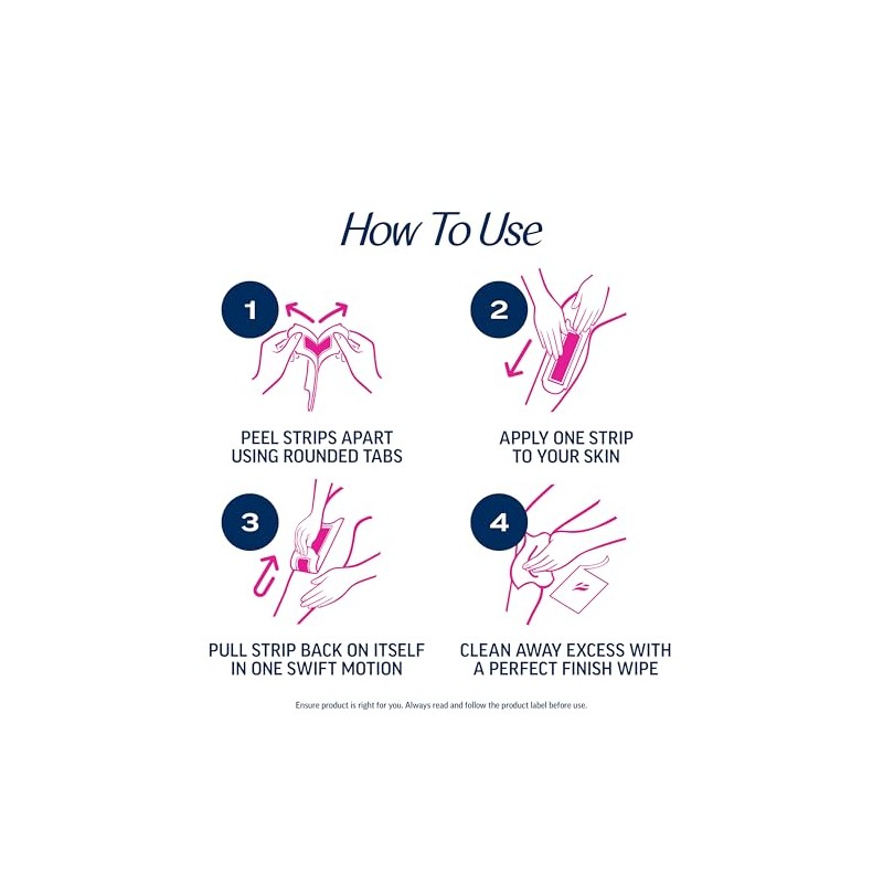 Veet Leg and Body Hair Remover Cold Wax Strips, 40