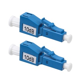 fyboptwu - 2packs 10dB LC Singlemode Fiber Attenuator 10dB LC/UPC SM Single Mode Fixed Fiber Optic Attenuator LC Male to LC Female Adapter