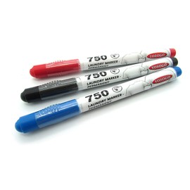Permanent Fabric Marker Pens (3 Colors) - Pack of 10 Non-Toxic Long Lasting Fast Drying High Performance Stationery Essential Laundry Markers for School and Work by Yosogo