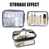 BCQTD 3Pcs Clear Wash Bag for Toiletries,Funnasting 3 in 1